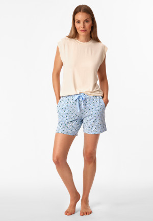 Pants short light blue patterned - Mix+Relax