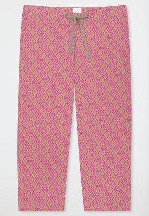 3/4-length trousers patterned fuchsia - Mix+Relax