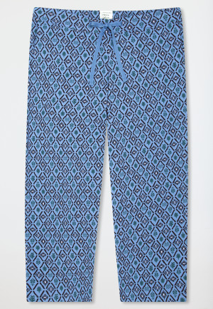 3/4-length trousers aqua patterned - Mix+Relax