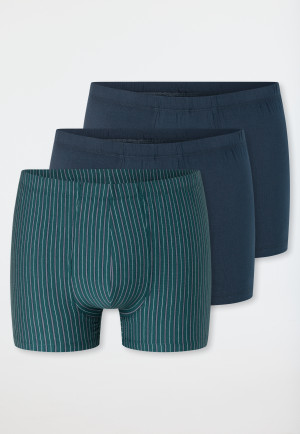 Shorts 3-pack Organic Cotton plain/ringed multi-colored - 95/5