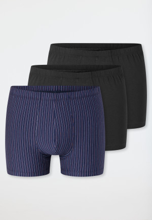 Shorts 3-pack Organic Cotton plain/ringed multi-colored - 95/5