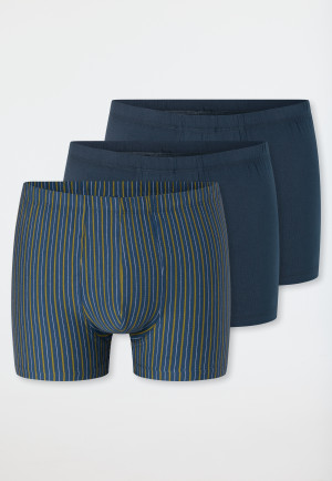 Shorts 3-pack Organic Cotton plain/ringed multi-colored - 95/5