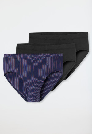 Supermini 3-pack Organic Cotton plain/ringed multi-colored - 95/5
