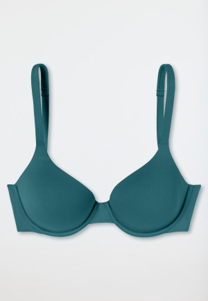 Underwired bra with floating cups green - Unique Micro