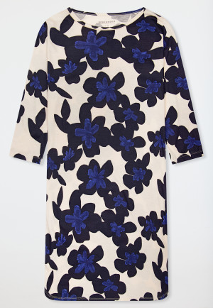 Sleep shirt 3/4-sleeve floral print multicolor - Comfort Nightwear