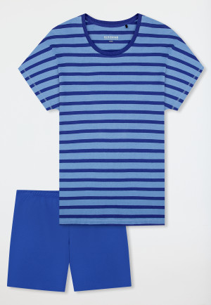 Short pyjamas striping aqua - Casual Essentials