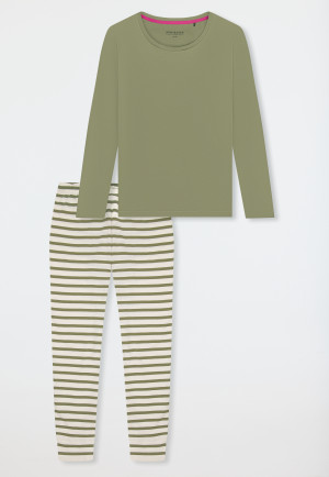 Long pyjamas striping lime - Casual Essentials