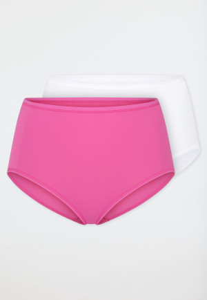 Midi briefs 2-pack Organic Cotton pink/ white - 95/5
