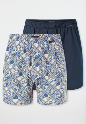 Boxer shorts 2-pack jersey plain patterned - Boxer shorts multipacks