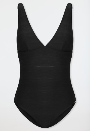 Triangle swimsuit jersey black - aqua