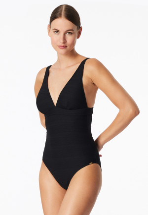 Triangle swimsuit jersey black - aqua