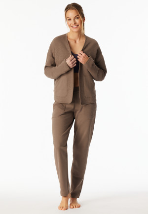 Jacket Jacquard pockets nougat - Mix+Relax
