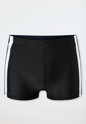 Swimming trunks with leg jersey key pocket black - Aqua