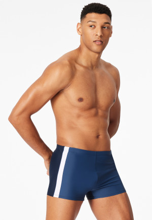 Swimming trunks jersey key pocket black - aqua