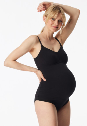 Spaghetti top maternity underwear black - Unique Maternity