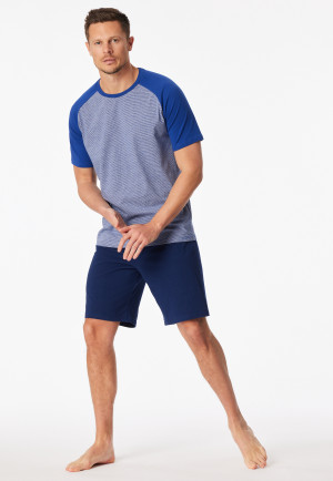 Short pyjamas stripes royal - 95/5