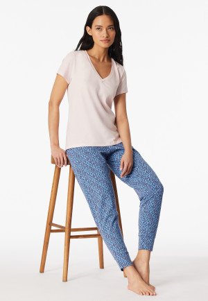 Shirt short sleeve v-neck rosé - Mix+Relax