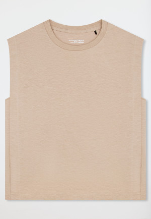 Shirt short sleeve linen terracotta - Mix+Relax