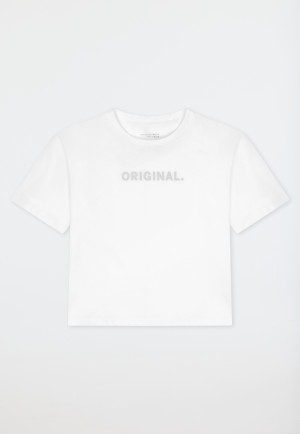 Shirt short sleeve heavy single jersey white - Mix+Relax