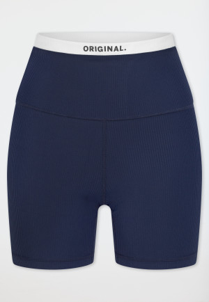 High Waist Biker Shorts double rib admiral - SCHIESSER Active