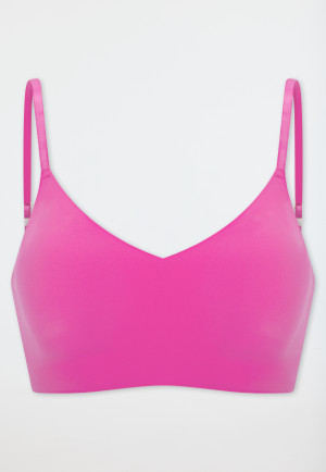Bustier microfiber removable pads fuchsia - Invisible Soft