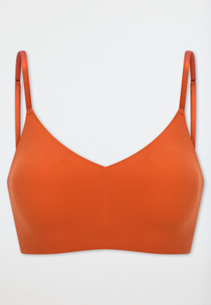 Bustier microfiber removable pads terracotta - Invisible Soft