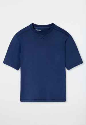 Shirt short sleeve heavy single jersey oversized navy - Mix+Relax