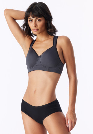 Sports bra soft cup wireless medium support anthracite - Active