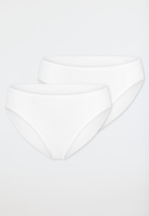 Tai panty 2-pack organic cotton white - 95/5