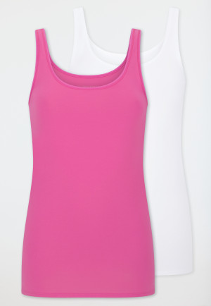 Top 2-pack white/ pink - 95/5 Organic