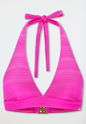 Triangle top bikini jersey fuchsia - aqua