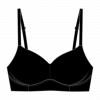 Schwarzes Icon Soft-BH mit Schale